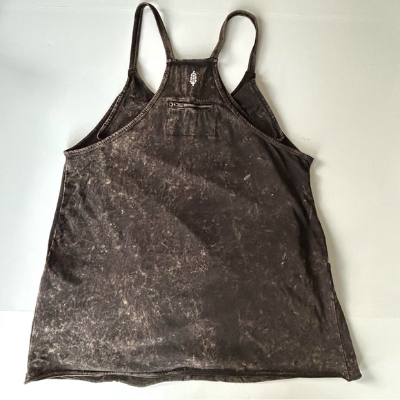 ☀️NEW Free People Hot Shot Mini Dress. Acid Wash Black. Size: Medium - Picture 7 of 11